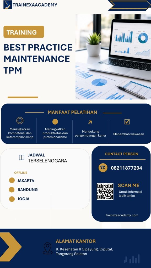 TRAINING BEST PRACTICE MAINTENANCE TPM pelatihan BEST PRACTICE MAINTENANCE TPM online