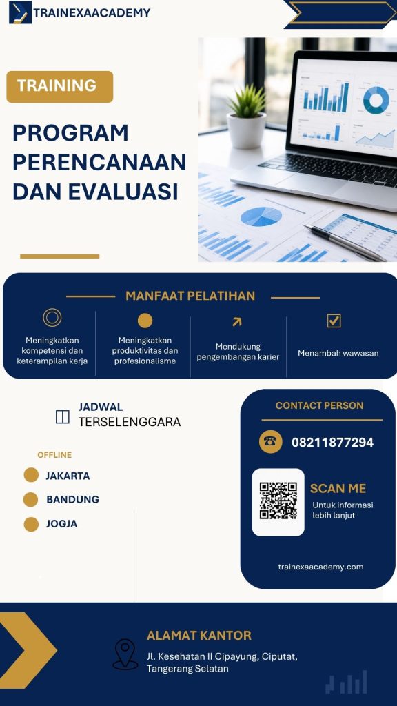 TRAINING PROGRAM PERENCANAAN DAN EVALUASI pelatihan PROGRAM PERENCANAAN DAN EVALUASI online