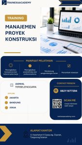 TRAINING MANAJEMEN PROYEK KONSTRUKSI pelatihan MANAJEMEN PROYEK KONSTRUKSI online